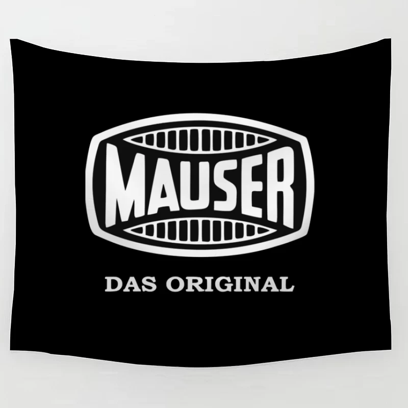 Vintage Mauser Firearms Company Logo with "Das Original" Text Tapestry