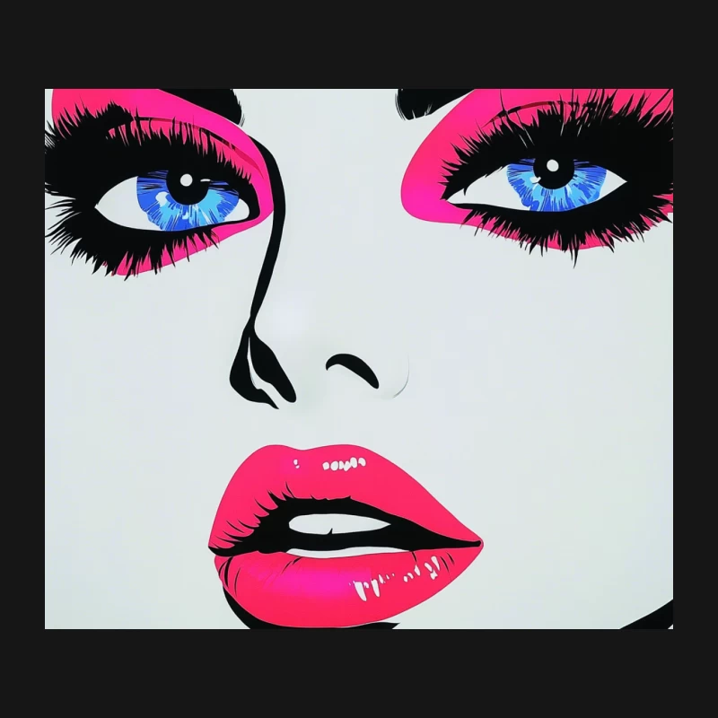 Vibrant Pop Art Makeup Portrait Mouse Pad