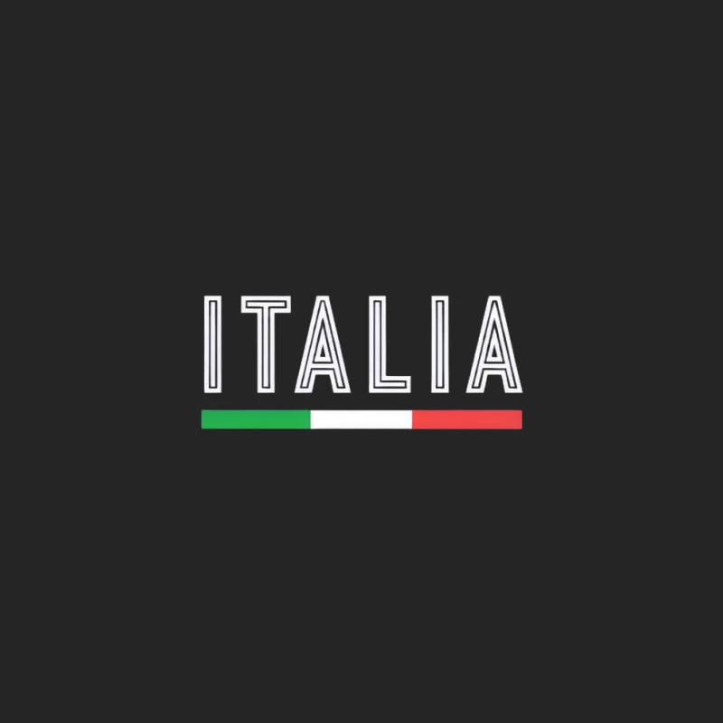 Minimalist Italian Flag-Inspired Typography Design Male Pullover Sweatshirt