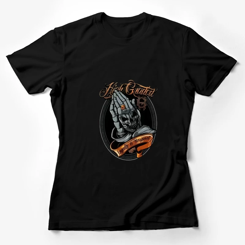 Skelett Hände mit Loyalität Damen T-Shirt