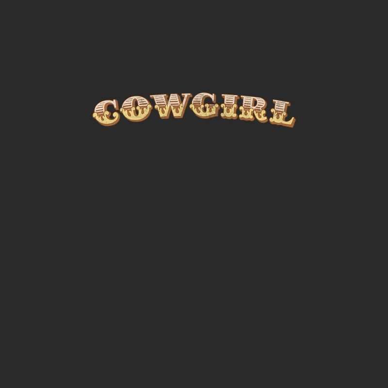 Cowgirl  Retro Typography Design Baseball Cap