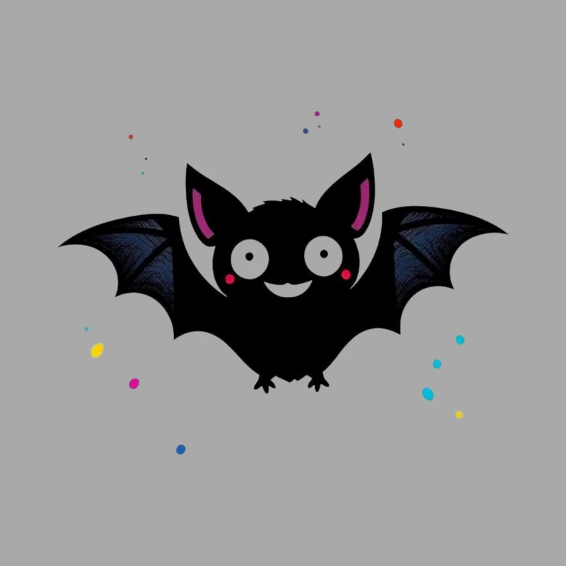 Cute Cartoon Bat Male Pullover Hoodie