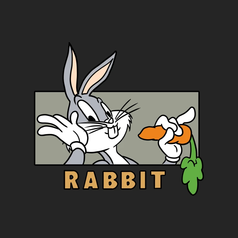 Comic-Hase mit Karotte Herren Pullover Sweatshirt