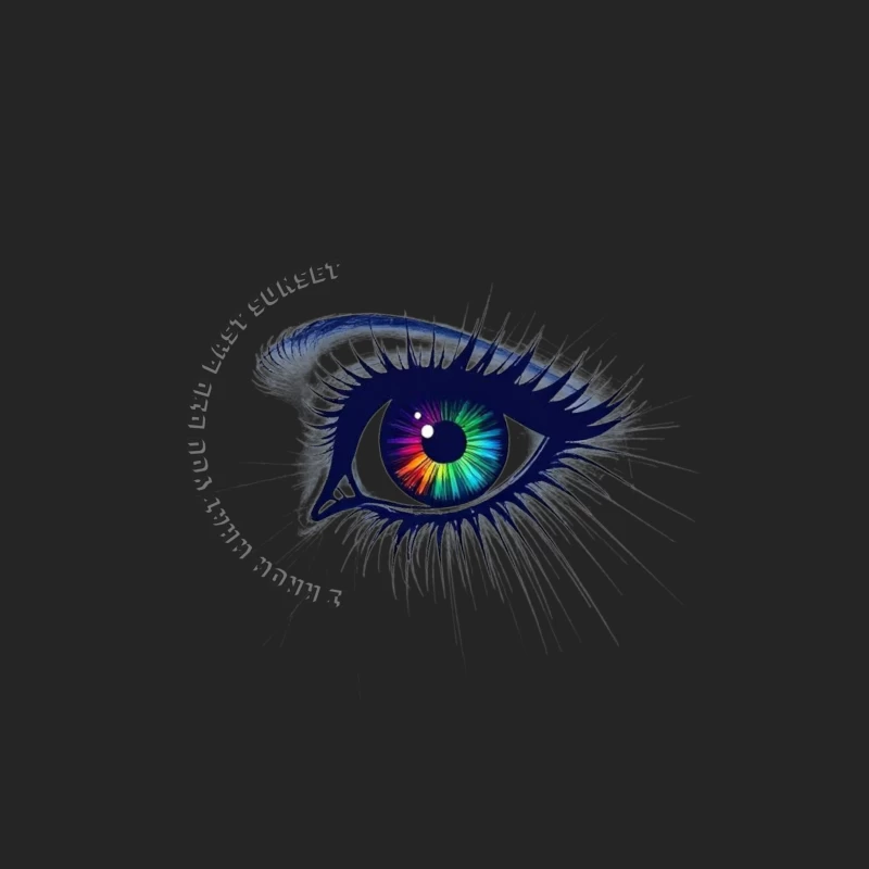 Mesmerizing Rainbow Eye Digital Art Male Pullover Sweatshirt