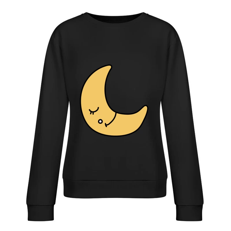 Croissant de Lune Endormie Femme Sweat-shirt à enfiler