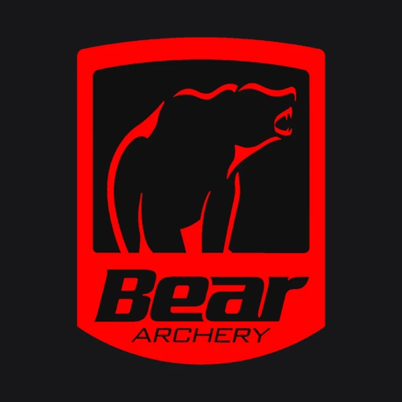 Bear Archery Company Red Logo Design Male Pullover Hoodie