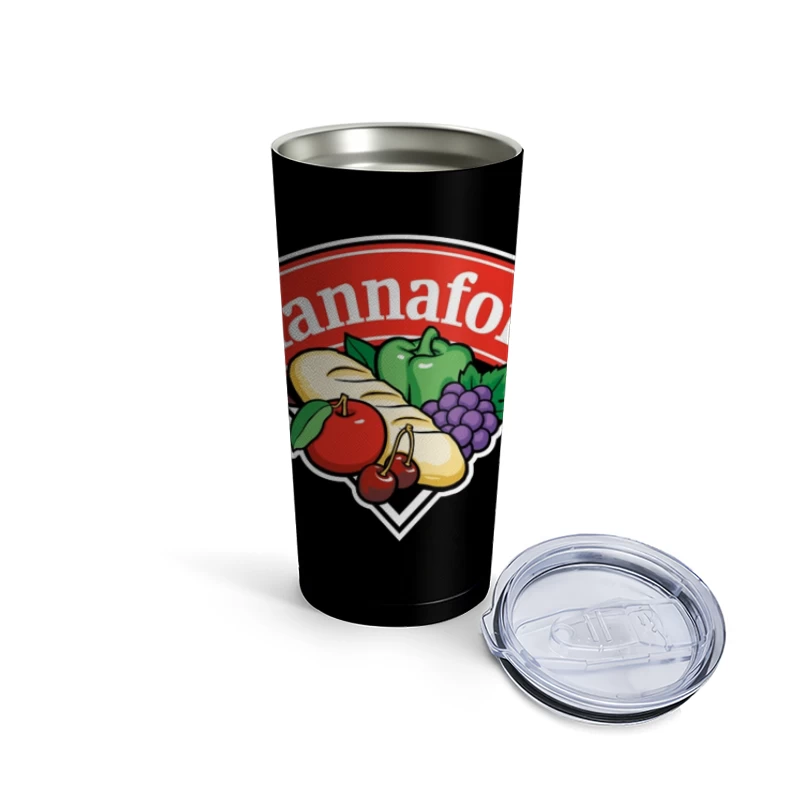 Hannaford Supermarket Logo with Fresh Produce Design Travel Mug