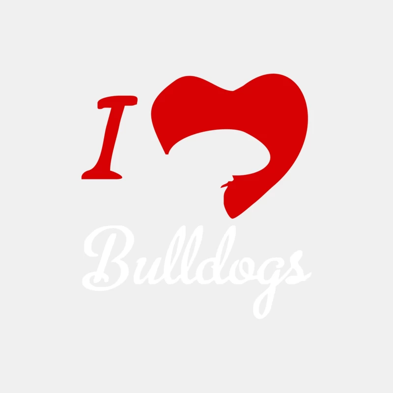 I Love Bulldogs Male Tank Top