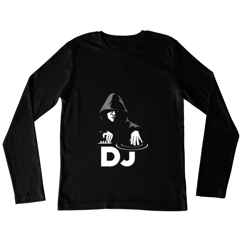 DJ Performing in Silhouette Female Long Sleeve T-Shirt