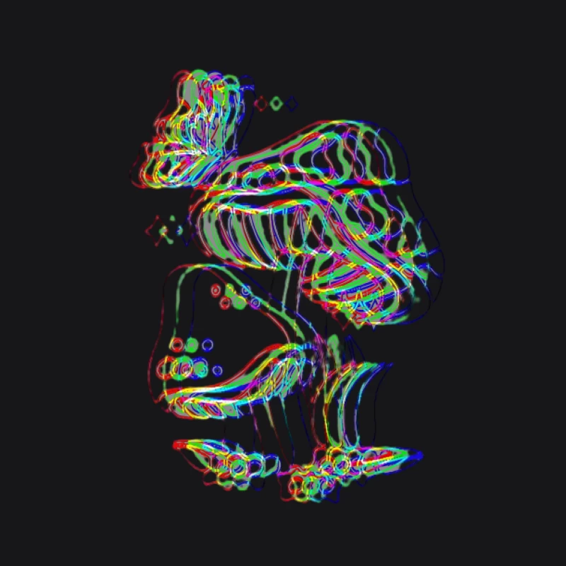 Symbolisme Psychédélique des Champignons Homme Sweat à capuche