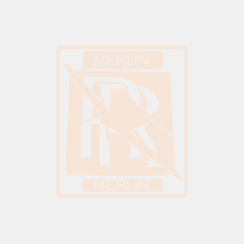 Stylized Merlin Logo Design in Beige Monochrome Male Tank Top