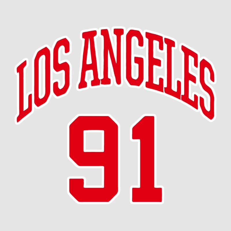 Sporttext Los Angeles 91 Herren Pullover Hoodie
