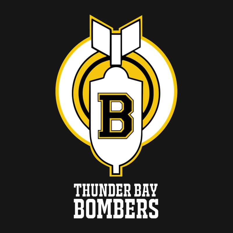 Thunder Bay Bombers Hockey Team Logo with Bomb Icon Female Long Sleeve T-Shirt