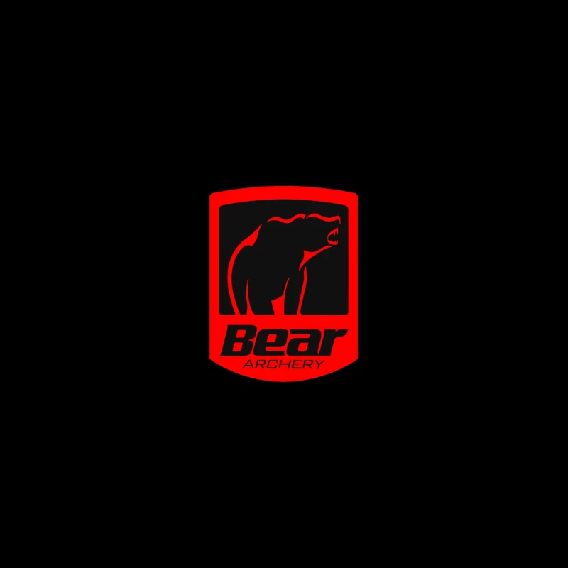 Bear Archery Company Red Logo Design Desk Mat