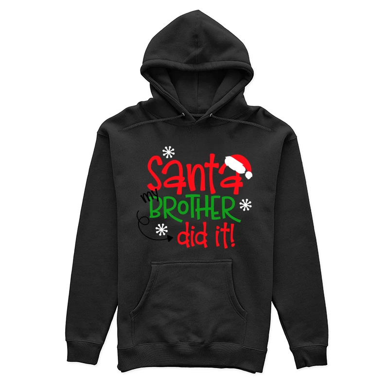 Message humoristique de Noël avec Santa et frère Femme Sweat à capuche