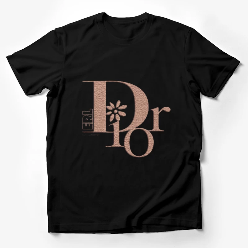 Designer-Logo mit Blume Herren T-Shirt