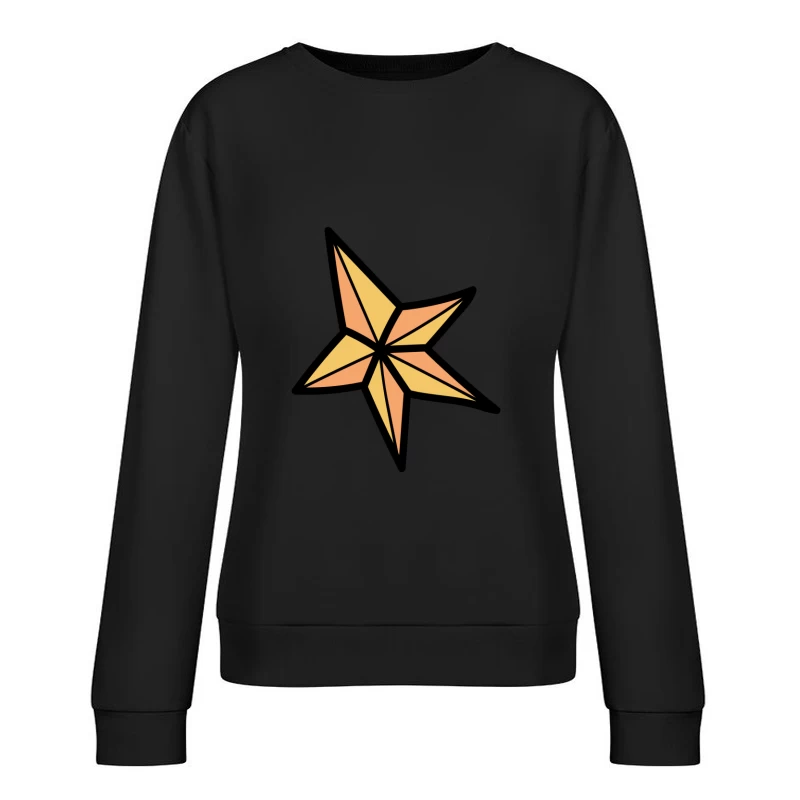 Étoile géométrique en tons chauds Femme Sweat-shirt à enfiler