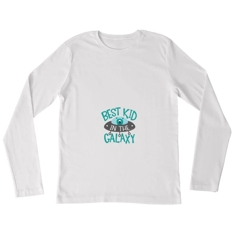Meilleur enfant de la galaxie avec OVNI coloré Femme Manches Longues T-Shirt