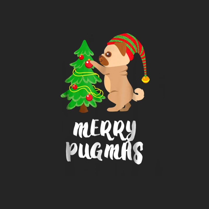 Joyeux Noël avec Carlin et Arbre de Noël Homme Sweat-shirt à enfiler