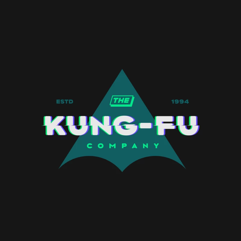 Kung-Fu Logo mit Retro-Elementen Herren T-Shirt