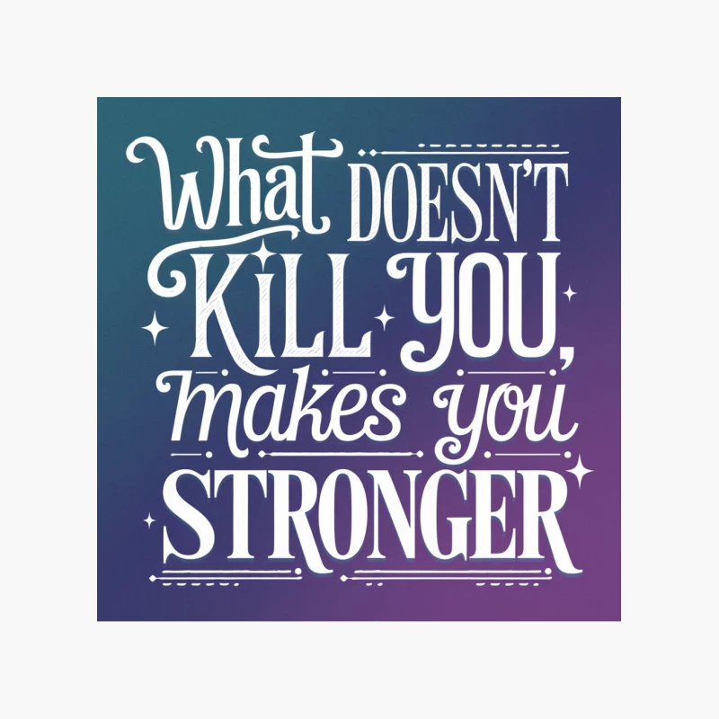 Inspirational Typography: Strength Through Adversity Cotton Tote Bag