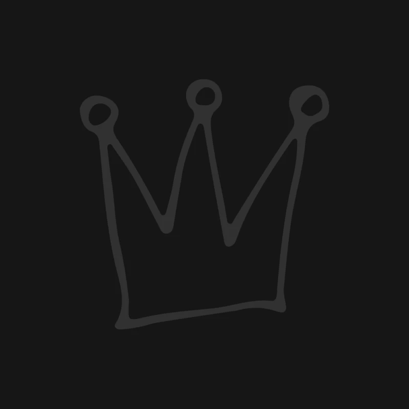 Couronne minimaliste dessinée à la main Homme Manches Longues T-Shirt