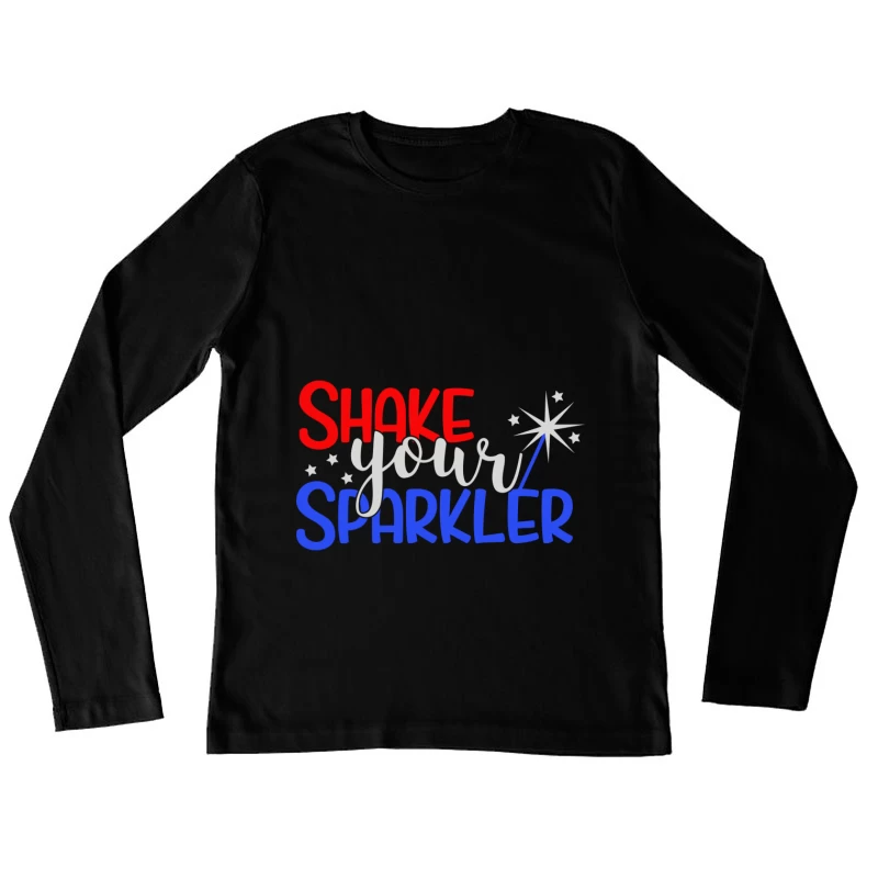 Fête avec étincelles colorées Femme Manches Longues T-Shirt