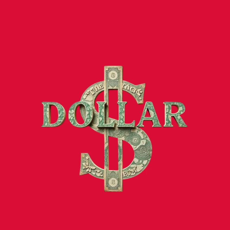 Creative Dollar Sign Typography Made from US Currency Mouse Pad