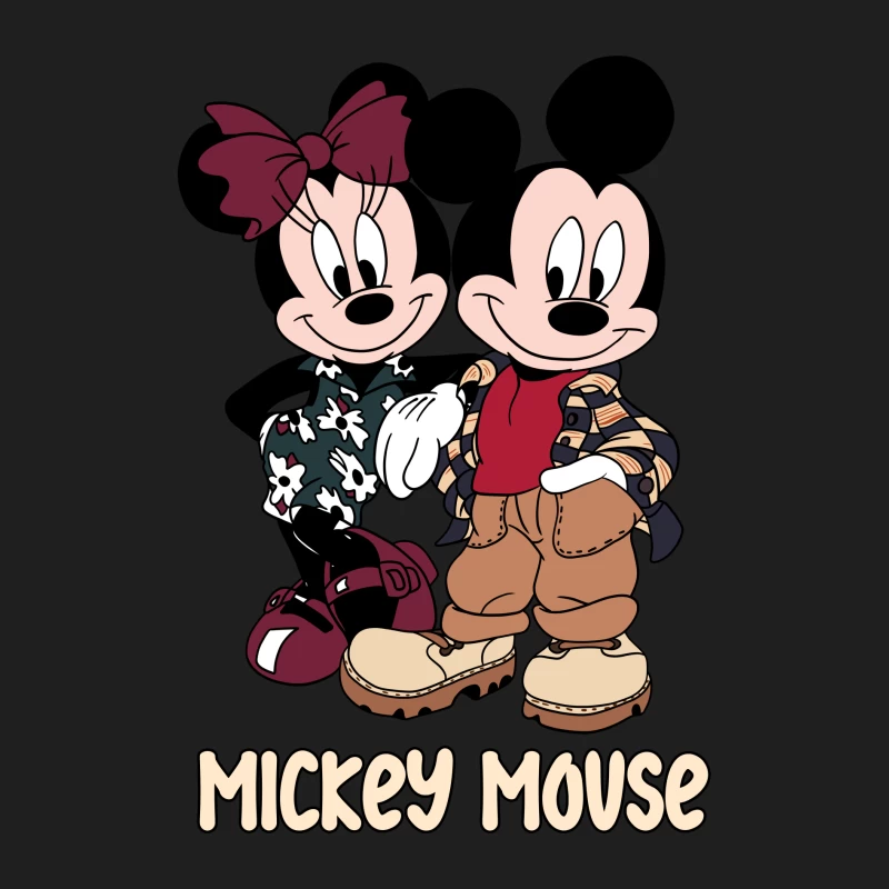 Retro Stil von Micky Maus und Minnie Herren Tanktops