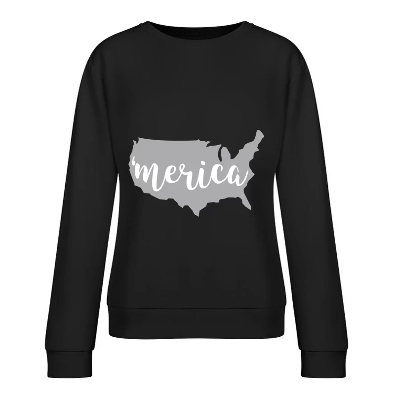Carte des États-Unis avec 'Merica Femme Sweat-shirt à enfiler
