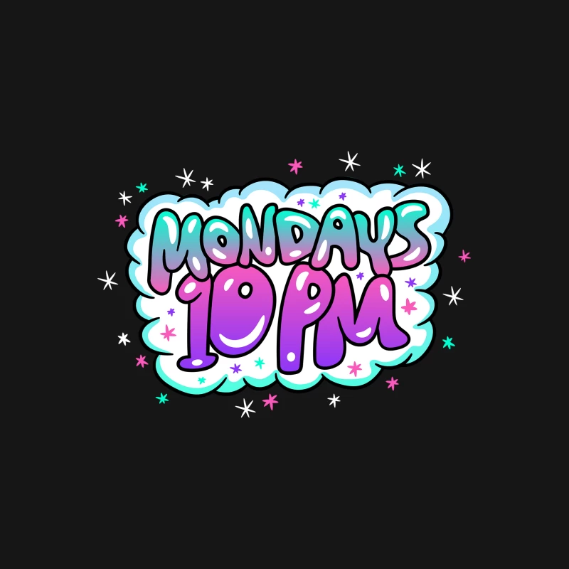 Montags um 10 Uhr - Buntes Design Herren T-Shirt