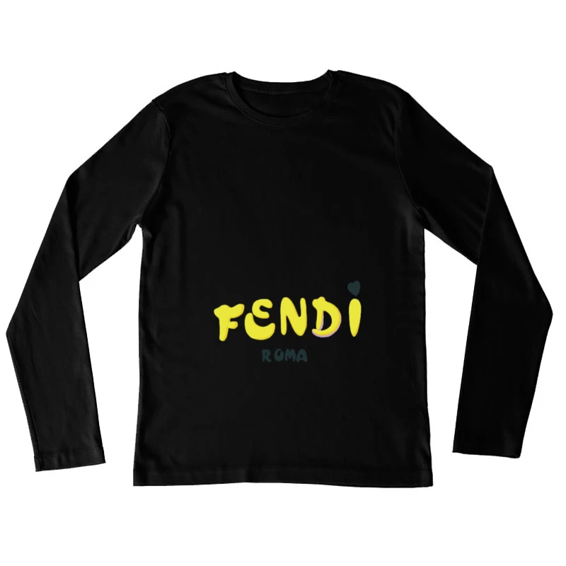 Logo Fendi con design a cuore Maglietta maniche lunghe Donna