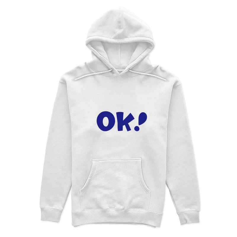 Blaue OK-Grafik auf weiß Damen Pullover Hoodie
