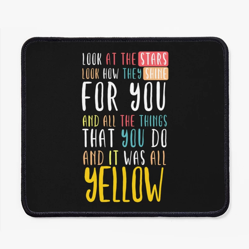 Coldplay Yellow Mouse Pad