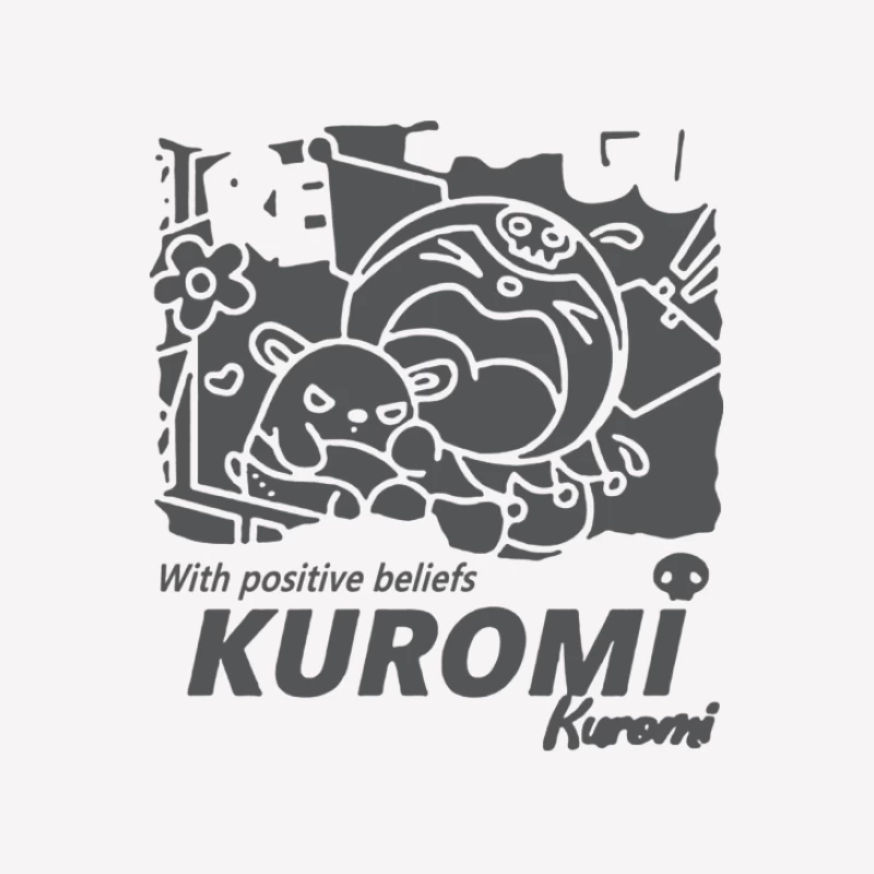 Kuromi und Freunde mit Blumen Herren T-Shirt