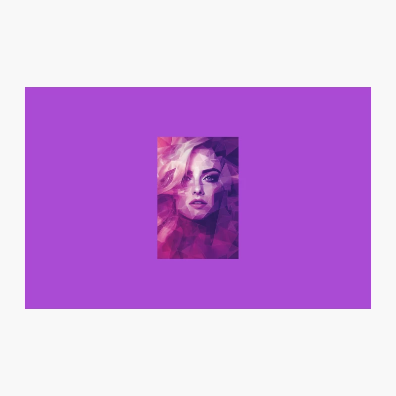 Abstract Purple Portrait: Modern Digital Art Beauty Travel Mug