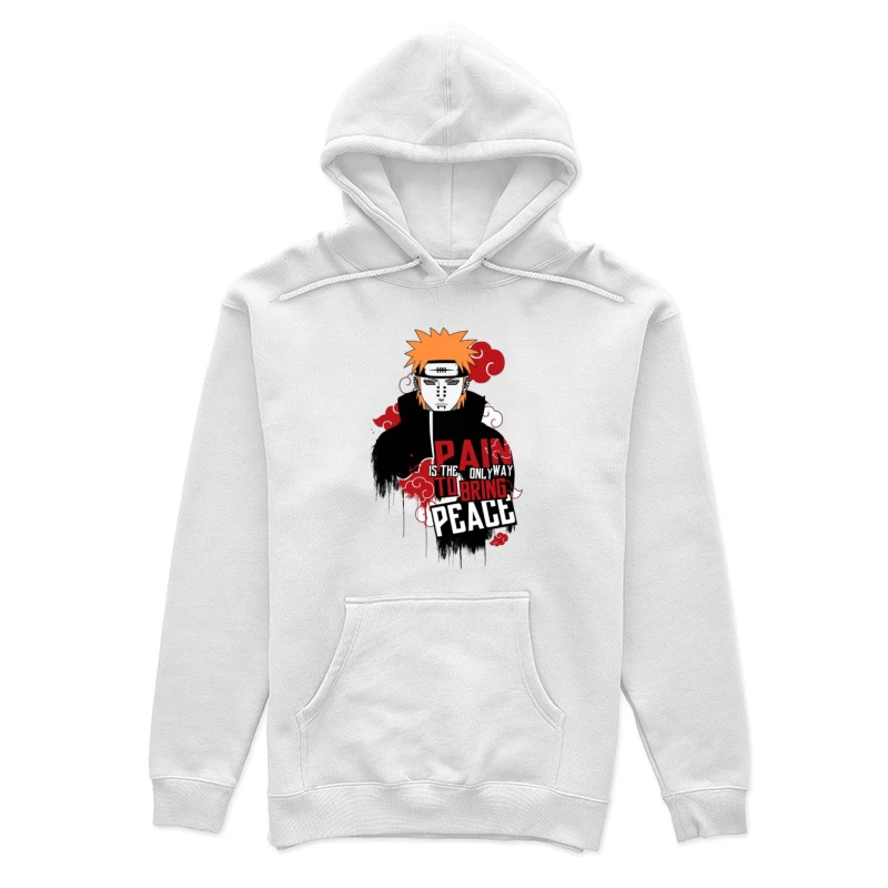 Anime Charakter mit Friedensbotschaft Damen Pullover Hoodie