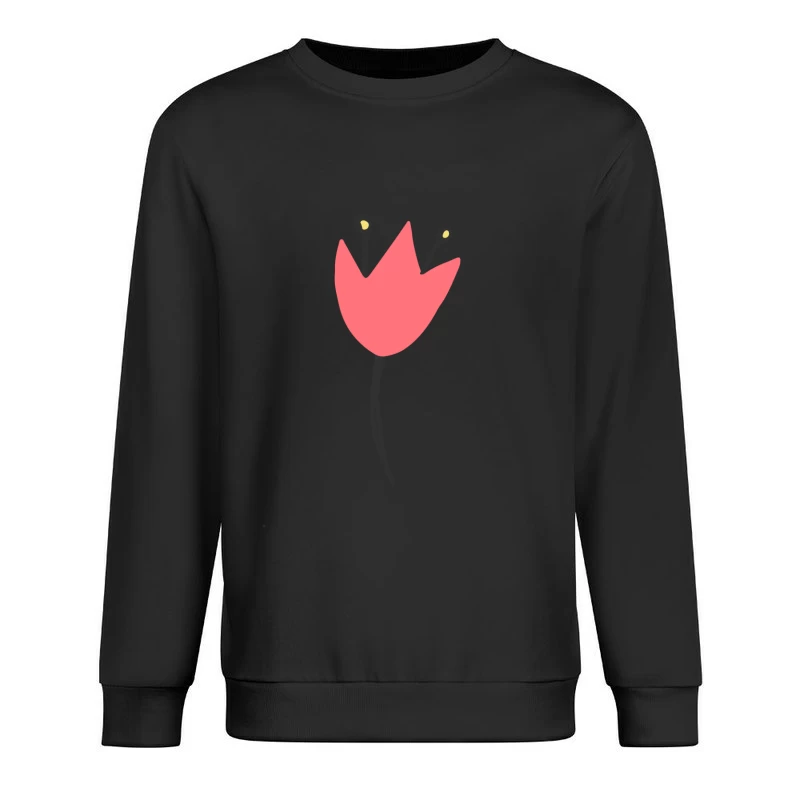 Fleur rouge dessinée à la main Homme Sweat-shirt à enfiler