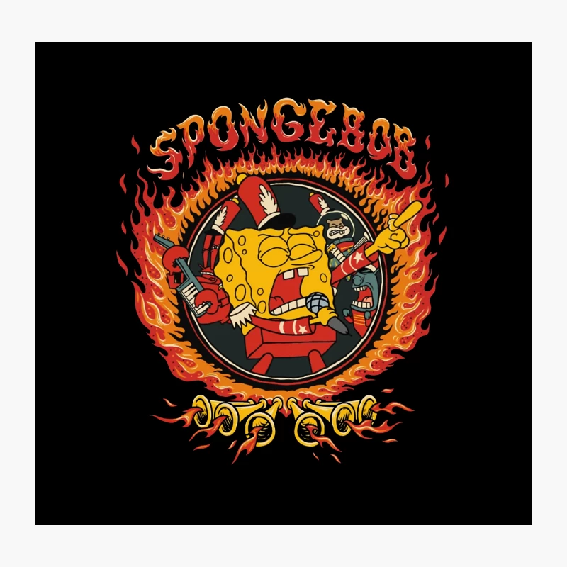 Spongebob-Retro Throw Pillow