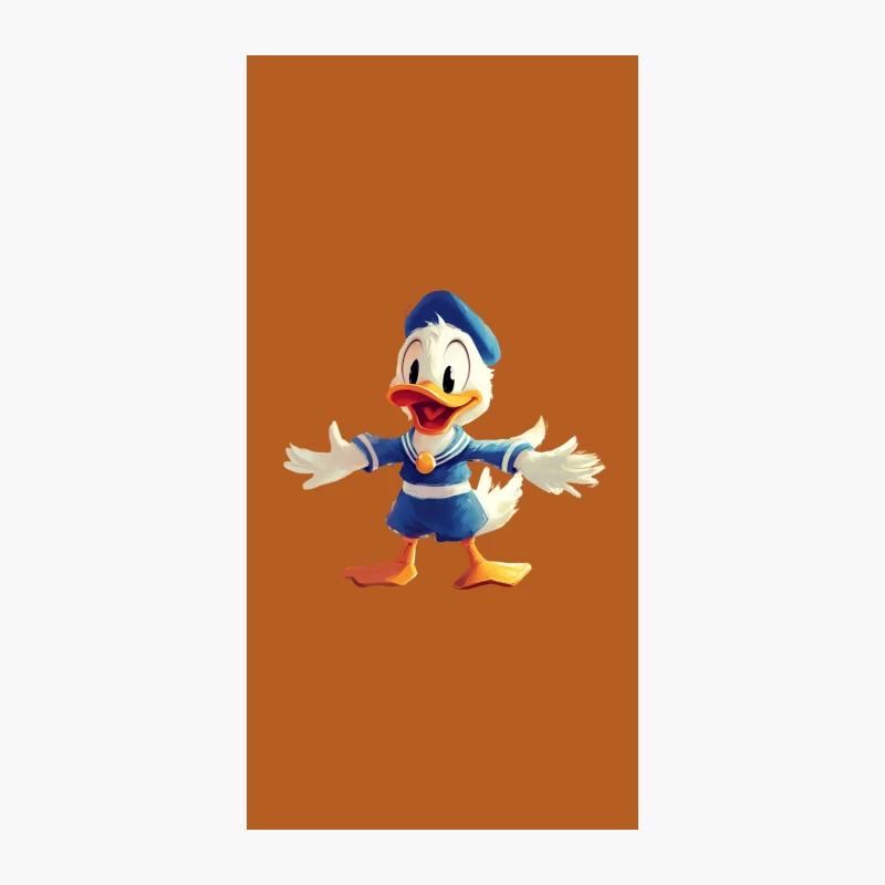 Cheerful Donald Duck: Classic Disney Cartoon Character in Sailor Outfit iPhone Case