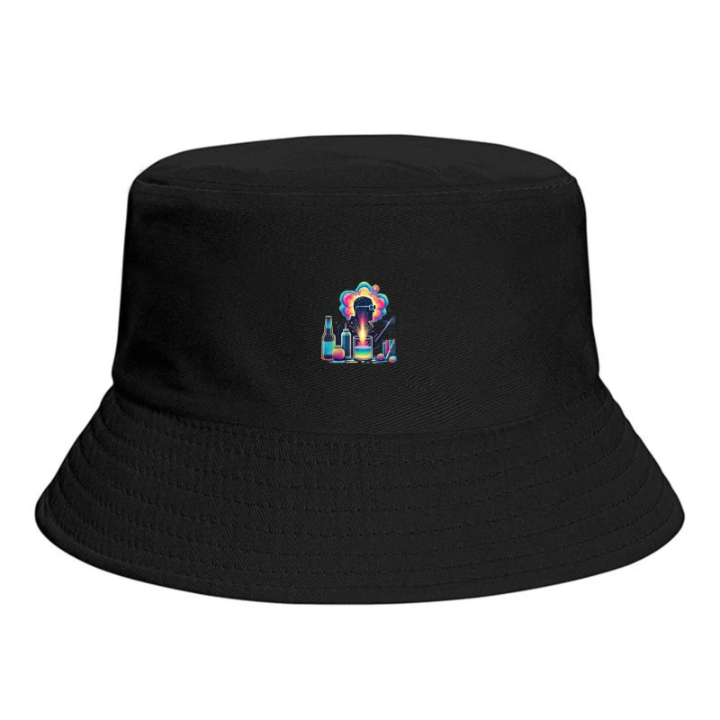 Colorful Mind: Creative Science and Imagination Illustration Bucket Hat