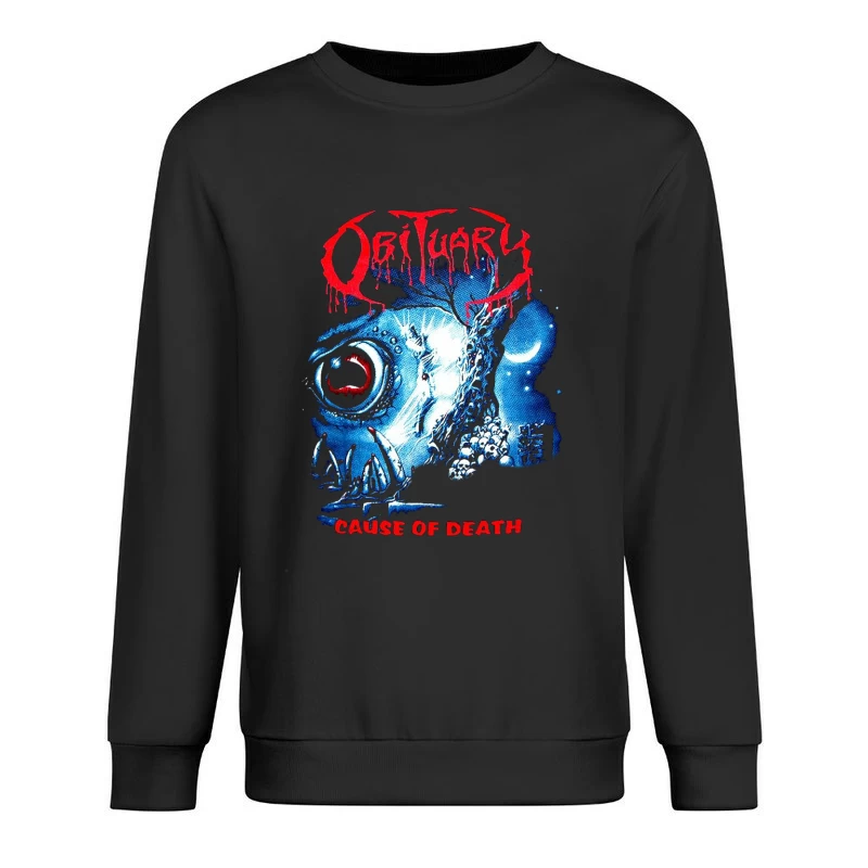 Obituary Cause Of Death Male Pullover Sweatshirt