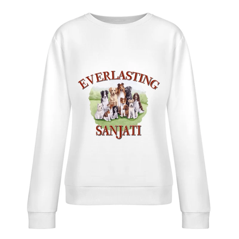 Verschiedene Hunderassen Illustration Damen Pullover Sweatshirt