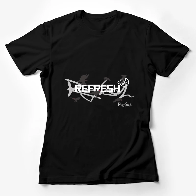 Erfrischendes Vogeldesign Damen T-Shirt