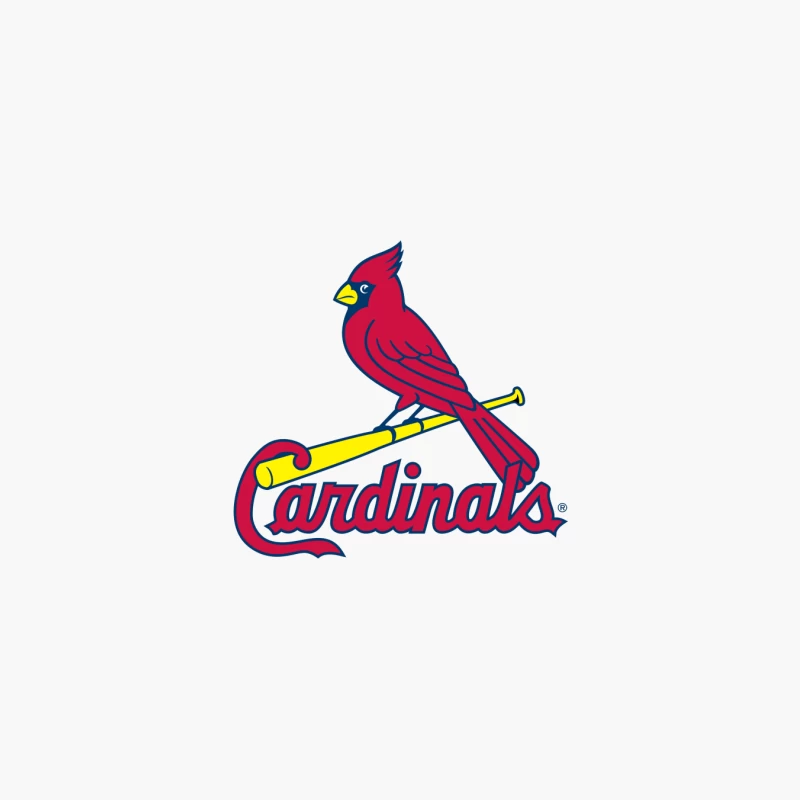 St. Louis Cardinals MLB Team Logo with Red Cardinal Mascot Cotton Tote Bag