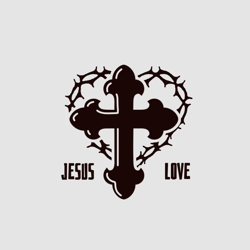 Kreuz der Liebe mit Dornenkrone Herren Pullover Hoodie