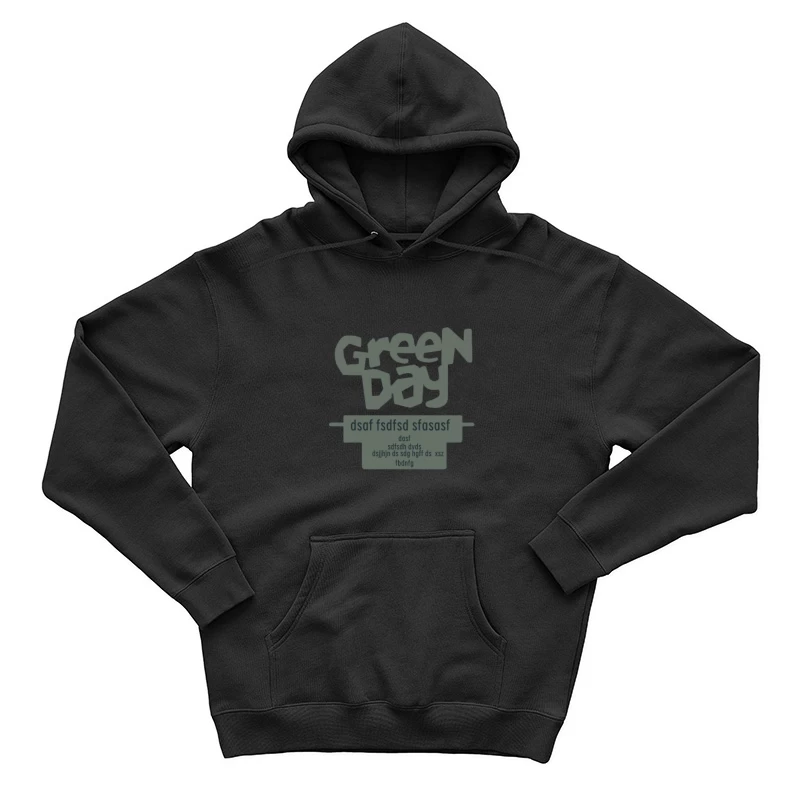 Design del testo di Green Day Felpa con cappuccio Uomo