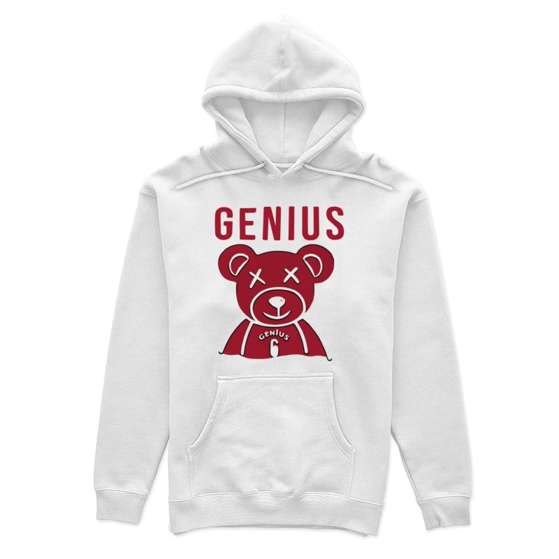 Roter Bär mit Genius-Schriftzug Damen Pullover Hoodie