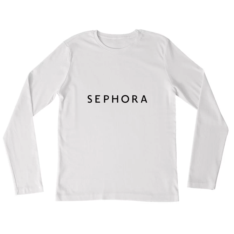 Sephora Black and White Corporate Logo Female Long Sleeve T-Shirt