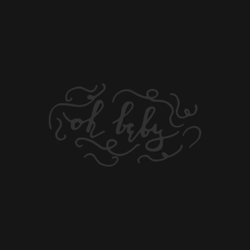 Calligraphie artistique 'Oh Baby' Homme Manches Longues T-Shirt